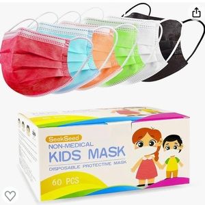 New! 60PCS Kids Disposable Face Masks, Unisex Children Breathable Safety Mask…
